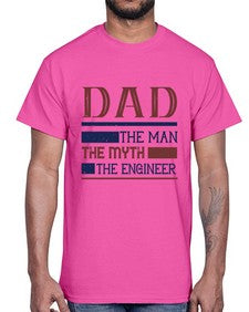 dad the man the myth the engineer Style 110#- engineer- Cotton Tee