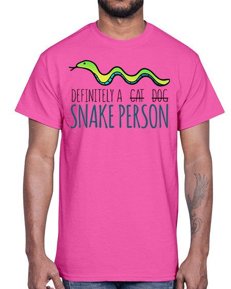 definitely a snake person- snake- Cotton Tee