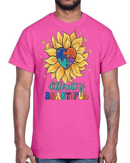 different is beautiful- autism- Cotton Tee