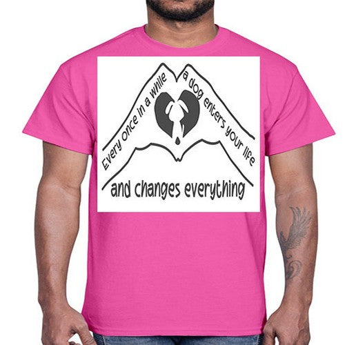 dog changes everything 75#- dogs- Cotton Tee