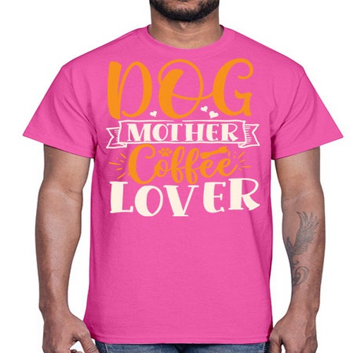 dog mother coffee lover 87#- dogs- Cotton Tee