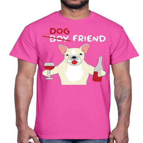 dog wine friend 93#- dogs- Cotton Tee