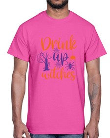 drink up witches 40#- witch- Cotton Tee