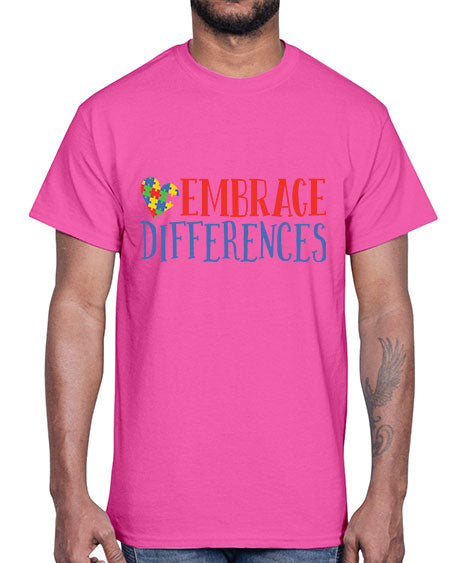 embrace differences Style 13#- autism- Cotton Tee