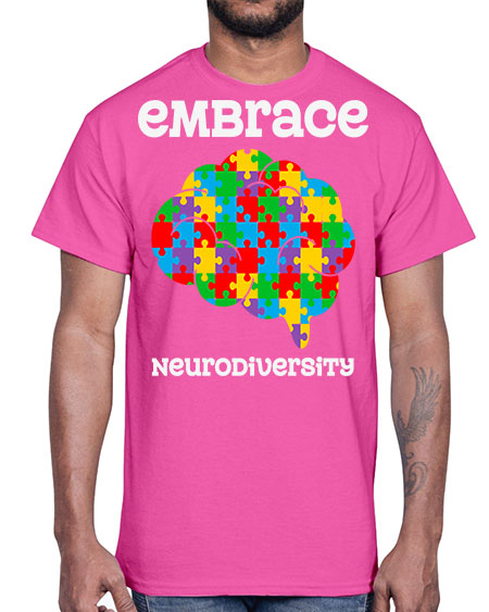 embrace neurodiversity autism awareness 87#- autism- Cotton Tee