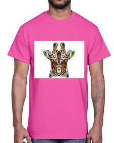 ethnic giraffe 425#- mandala- Cotton Tee