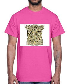 ethnic leopard 429#- mandala- Cotton Tee
