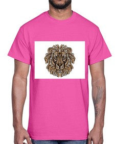 ethnic lion 430#- mandala- Cotton Tee