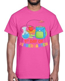 first day of Kindergarten 103#- kindergarten- Cotton Tee