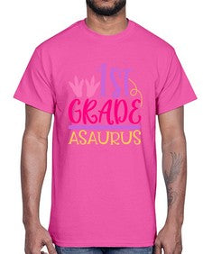 first grade asaurus 117#- first grade- Cotton Tee