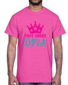 first grade diva 128#- first grade- Cotton Tee