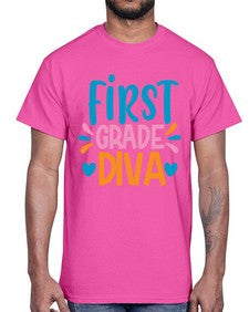 first grade divaaa 130#- first grade- Cotton Tee