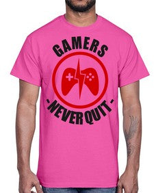 gamers never quit 95#- video games- Cotton Tee