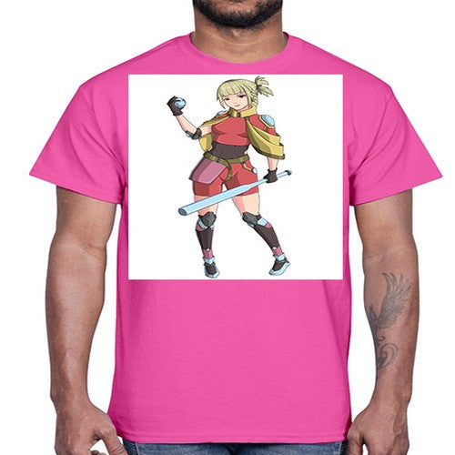 girl bring stick3#- anime- Cotton Tee