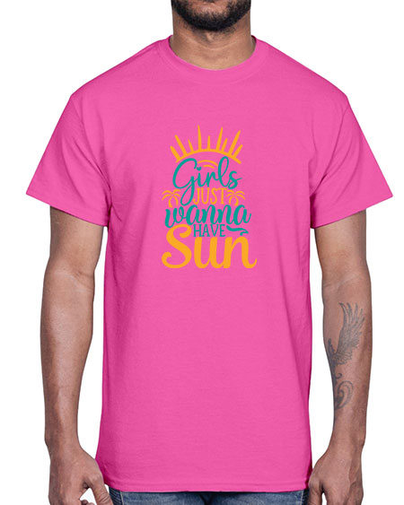 girls just wanna have sun Style 102#- summer- Cotton Tee