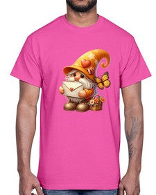 gnome with butterfly 09#- gnome- Cotton Tee
