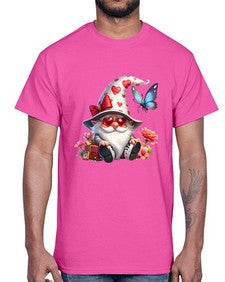 gnome with butterfly 13#- gnome- Cotton Tee