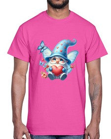 gnome with butterfly 28#- gnome- Cotton Tee