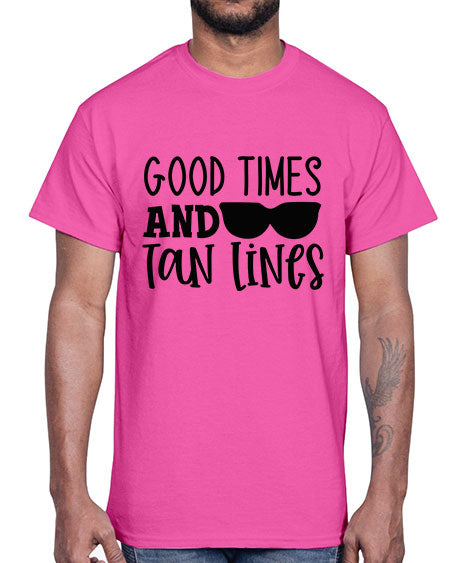good times and tan lines Style 99#- summer- Cotton Tee