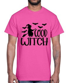 good witch 36#- witch- Cotton Tee