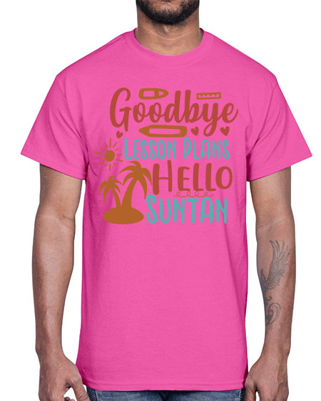 goodbye lesson plans hello summer 104#- summer- Cotton Tee
