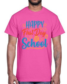 happy first day of school 238#- last day of school- Cotton Tee