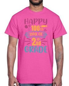 happy one hundredth day of second grade 249#- second grade- Cotton Tee