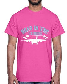 head in the clouds  18#- airplane- Cotton Tee