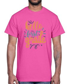 hello first grade 272#- first grade- Cotton Tee