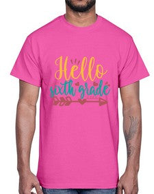 hello sixth grade 335#- sixth grade- Cotton Tee