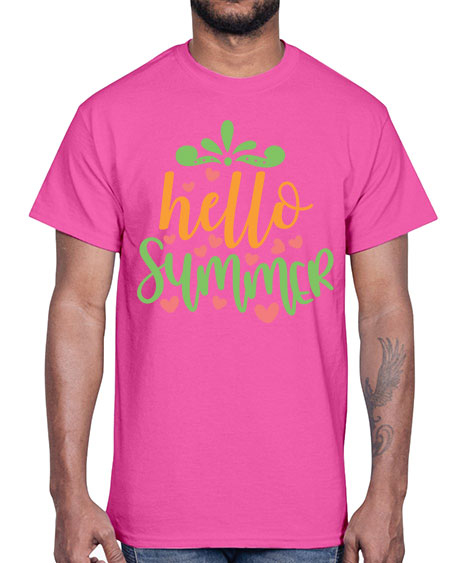 hello summer 98#- summer- Cotton Tee