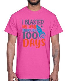 i blasted on my way through one hundred days 357#- one hundred days- Cotton Tee