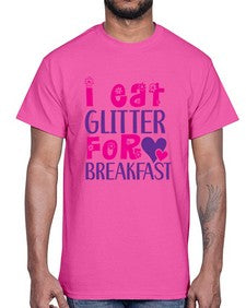 i eat glitter for breakfast 177#- unicorn- Cotton Tee