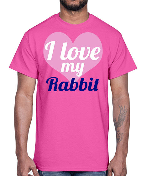 i love my rabbit- rabbit- Cotton Tee