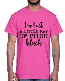 im just a little ray of pitch black 638#- funny- Cotton Tee