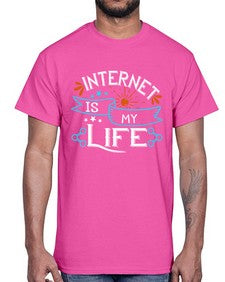 internet is my life 66#- internet- Cotton Tee