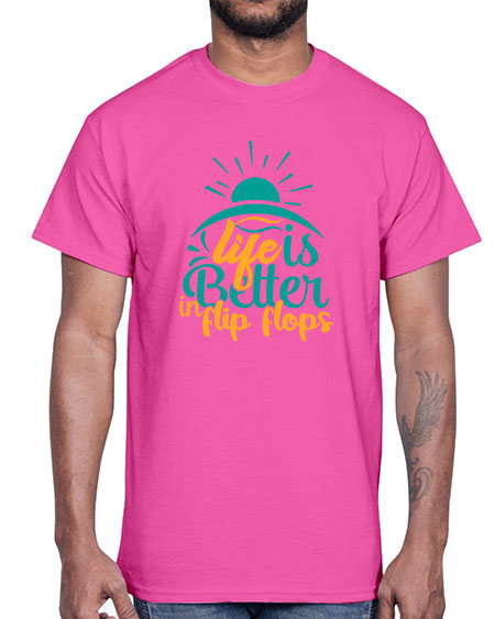life is better in flip flops Style 89#- summer- Cotton Tee