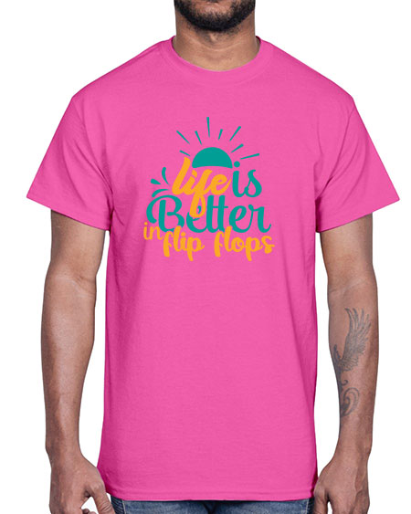 life is better in flip flops Style 90#- summer- Cotton Tee
