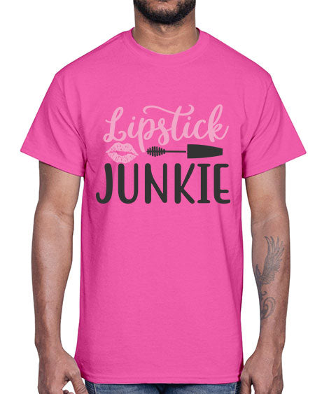 lipstick junkie Style 154#-makeup Cotton Tee