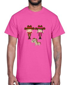 little cowboys 736#- western- Cotton Tee
