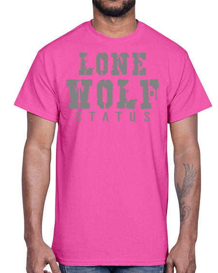 lone wolf status- wolf- Cotton Tee