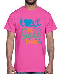 love my first grade tribe 519#- first grade- Cotton Tee