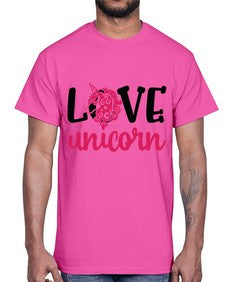 love unicorn 274#- unicorn- Cotton Tee