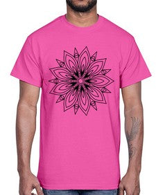 mandala 766#- mandala- Cotton Tee