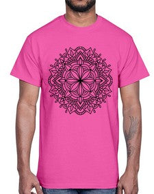 mandala 776#- mandala- Cotton Tee