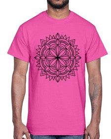 mandala 787#- mandala- Cotton Tee
