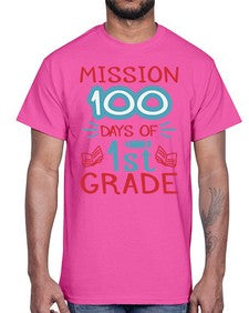 mission one hundred days of first grade 533#- first grade- Cotton Tee