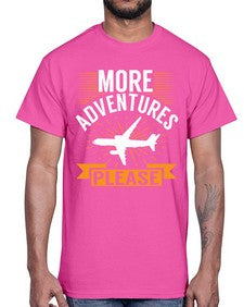 more adventures please  32#- airplane- Cotton Tee