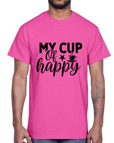 my cup of happy 1420#- tea- Cotton Tee