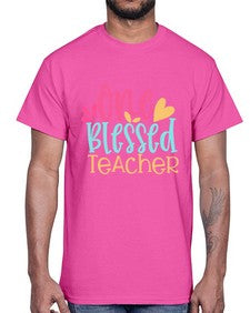 one blessed teacher 560#- teacher- Cotton Tee